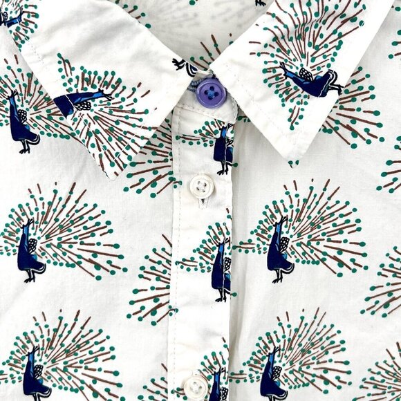 BODEN PEACOCK BUTTONDOWN LADIES SHIRT - 6R - Picture 6 of 7